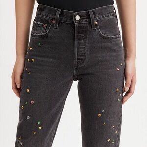 Levi’s 502 Embellished Black Jeans